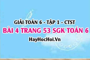Giải bài 4 trang 53 Toán 6 Tập 1 SGK Chân trời sáng tạo